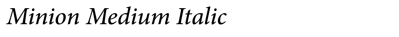 Minion Medium Italic image